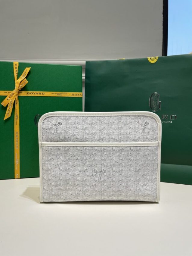 Replica Goyard Jouvence Toiletry Bag White - best quality luxury bag dupe