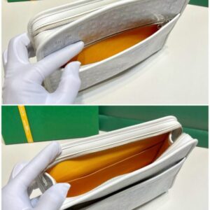 Replica Goyard Jouvence Toiletry Bag White - premium 1:1 fake handbag model
