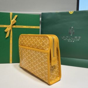Replica Goyard Jouvence Toiletry Bag Yellow - 1:1 designer replica handbag