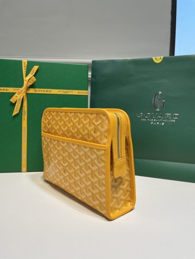 Replica Goyard Jouvence Toiletry Bag Yellow - 1:1 designer replica handbag