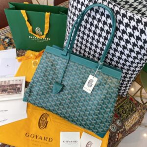 Replica Goyard Bellechasse Green - ultra-realistic fake designer tote