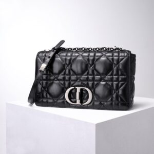 Replica Dior Caro Bag Diamond Black - realistic designer-inspired fake bag