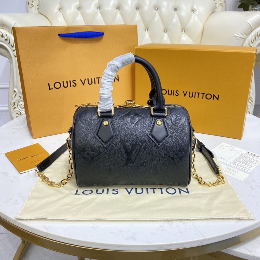 Replica Louis Vuitton Speedy Bandouliere 20 Full Black - high-quality designer bag clone
