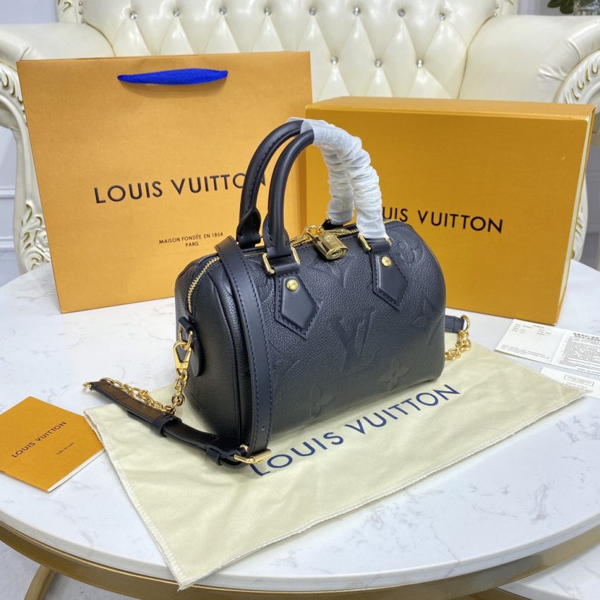 Replica Louis Vuitton Speedy Bandouliere 20 Full Black - high-quality designer bag clone