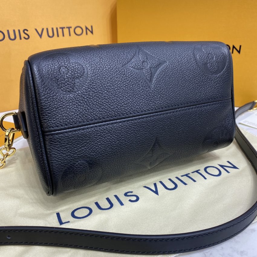 Replica Louis Vuitton Speedy Bandouliere 20 Full Black - high-accuracy replica luxury purse
