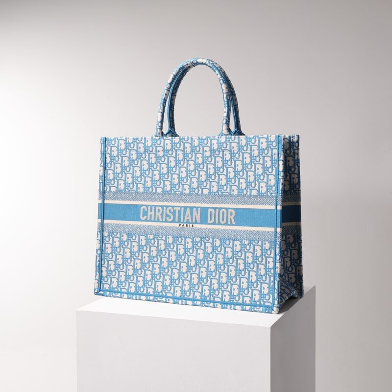 Replica Dior Tote Book CD Light Blue - premium-grade designer purse dupe