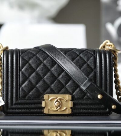 Replica CHANEL Le Boy Black - premium-grade designer purse dupe