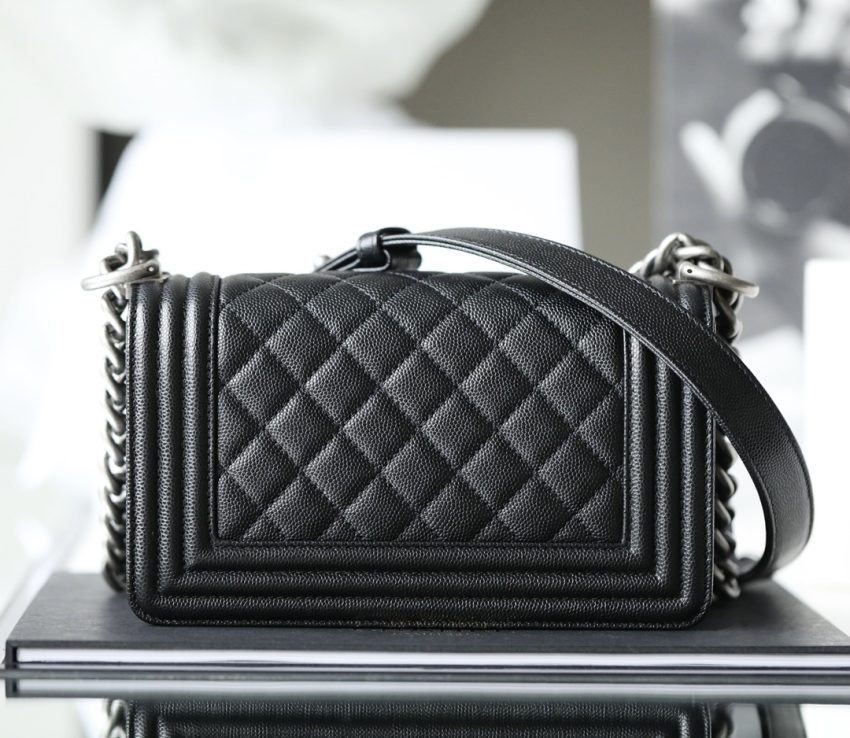 Replica CHANEL Le Boy Black Small - 1:1 designer replica handbag