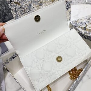Replica Dior Miss Caro Pouch White - best quality luxury bag dupe