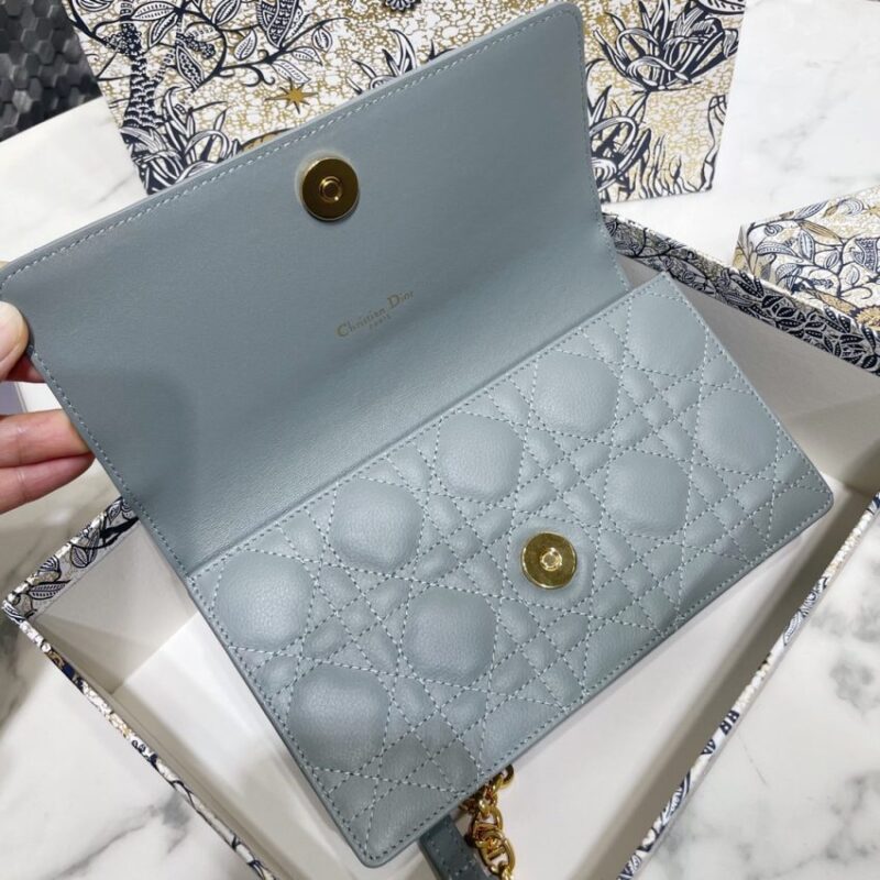 Replica Dior Miss Caro Pouch Sky Blue - high-end fake designer purse
