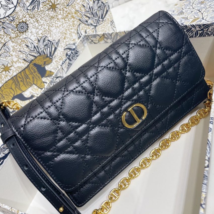 Replica Dior Miss Caro Pouch Black - high-quality designer bag clone