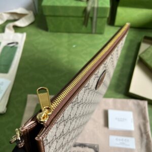 Replica Gucci Ophidia Clutch Brown - premium 1:1 fake handbag model