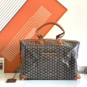 Replica Goyard Bowling 45 Bag Brown - top-rated replica designer bag