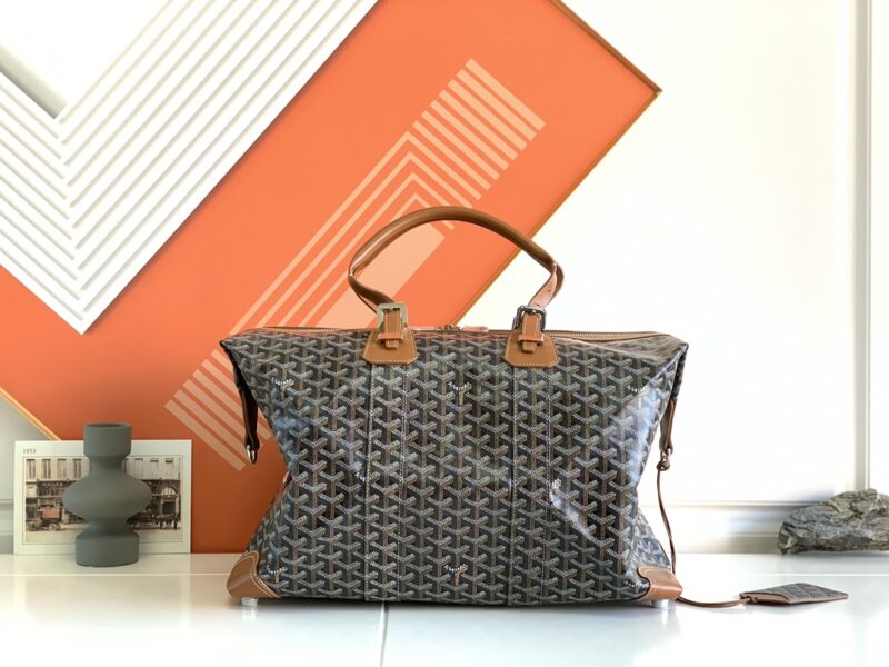 Replica Goyard Bowling 45 Bag Brown - high-end fake designer purse