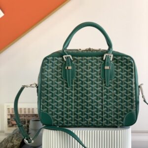 Replica Goyard Ambassade Briefcase Green - premium 1:1 fake handbag model