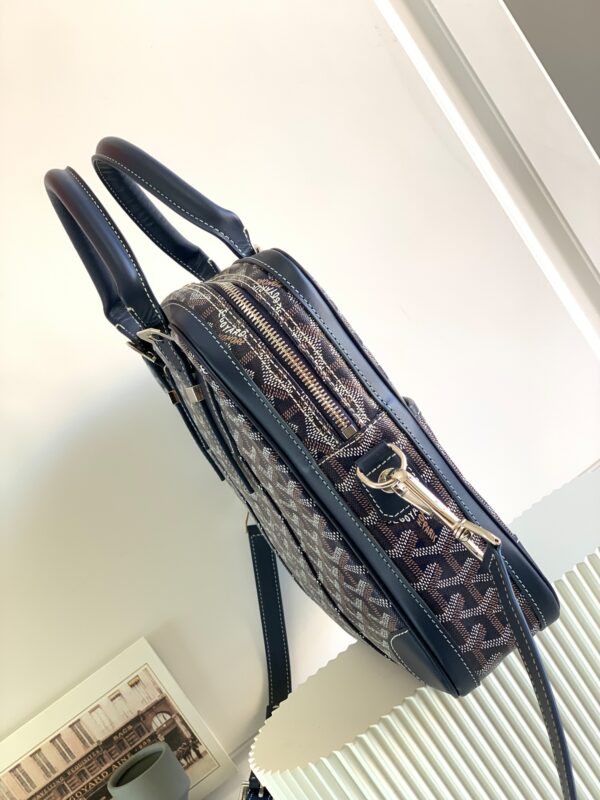 Replica Goyard Ambassade Briefcase Dark Blue - premium-grade designer purse dupe