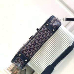 Replica Goyard Ambassade Briefcase Dark Blue - near-authentic luxury replica handbag