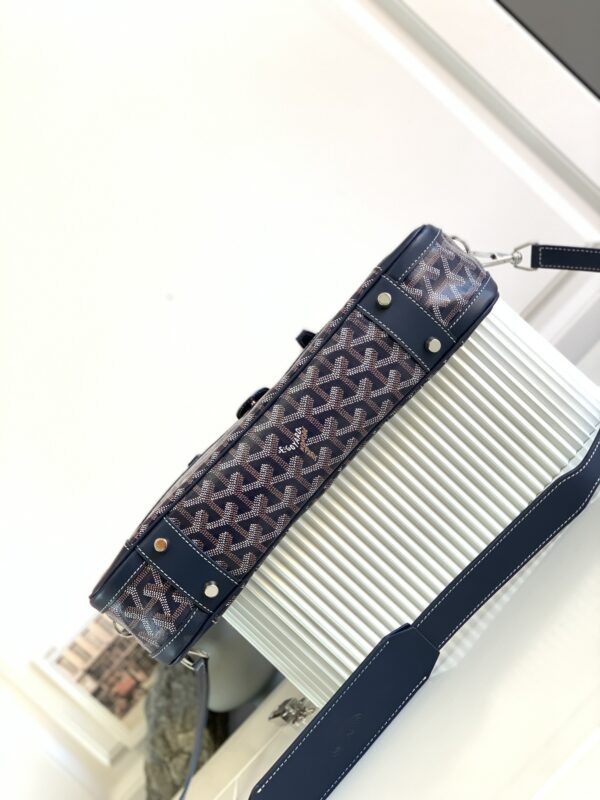 Replica Goyard Ambassade Briefcase Dark Blue - near-authentic luxury replica handbag