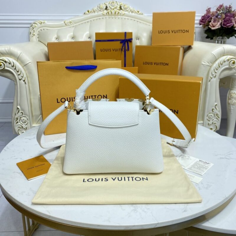 Replica Loius Vuitton Capucines White - authentic-look luxury purse replica