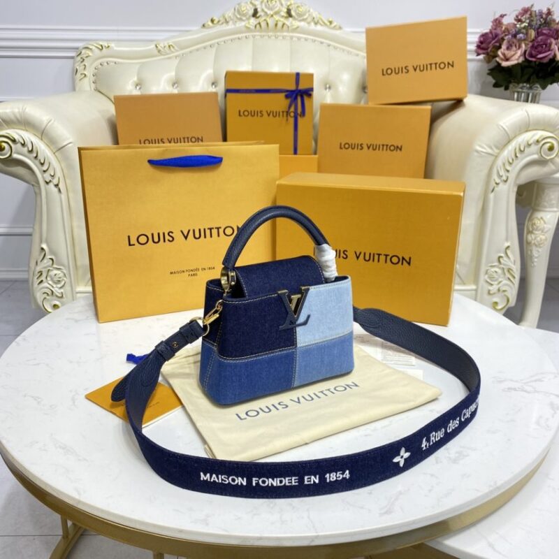 Replica Loius Vuitton Capucines Denim - premium-grade designer purse dupe
