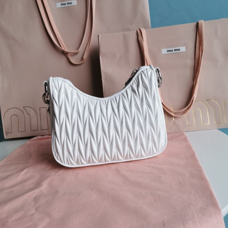 Replica Miu Miu Matelassé League White - 1:1 designer replica handbag