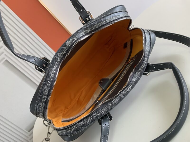 Replica Goyard Ambassade Briefcase Grey - realistic designer-inspired fake bag