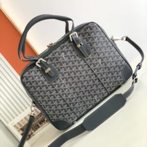 Replica Goyard Ambassade Briefcase Grey - 1:1 designer replica handbag