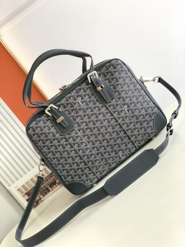Replica Goyard Ambassade Briefcase Grey - 1:1 designer replica handbag