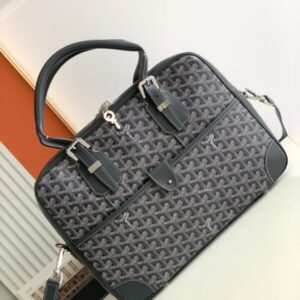 Replica Goyard Ambassade Briefcase Grey - premium 1:1 fake handbag model