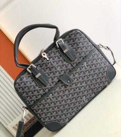 Replica Goyard Ambassade Briefcase Grey - premium 1:1 fake handbag model