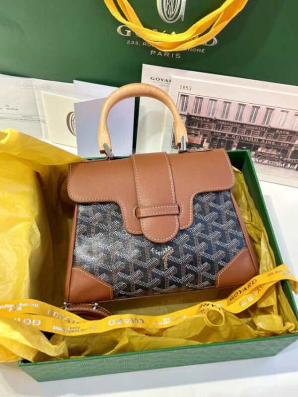 Replica Goyard Saigon Souple Mini Brown - authentic-look luxury purse replica