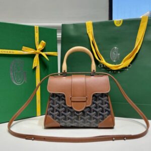 Replica Goyard Saigon Souple Mini Brown - authentic-look luxury purse replica