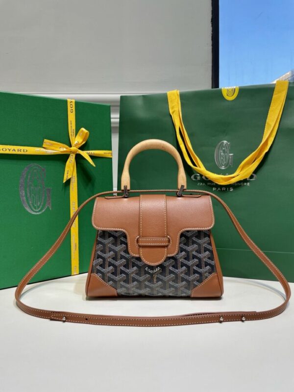 Replica Goyard Saigon Souple Mini Brown - authentic-look luxury purse replica