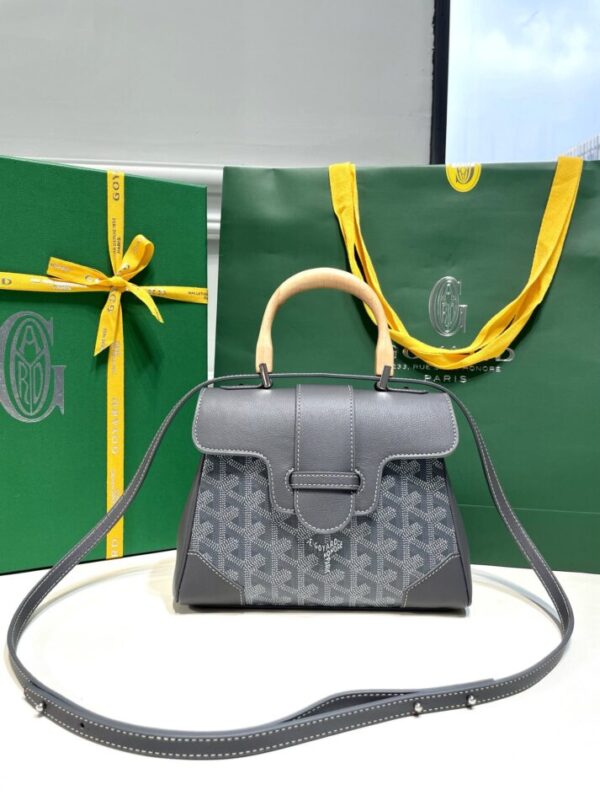 Replica Goyard Saigon Souple Mini Grey - premium 1:1 fake handbag model