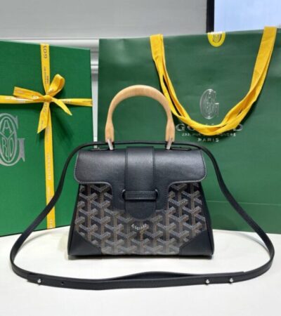 Replica Goyard Saigon Souple Mini Black - premium 1:1 fake handbag model