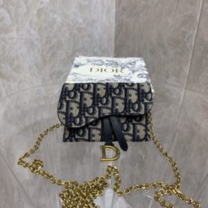Replica Dior Saddle Pouch with Chain - premium-grade designer purse dupe
