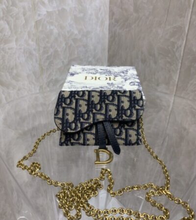 Replica Dior Saddle Pouch with Chain - premium-grade designer purse dupe