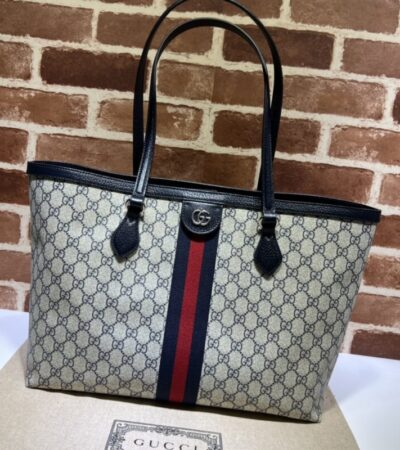 Replica Gucci Ophidia Medium Tote Black - best quality luxury bag dupe