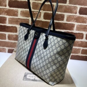 Replica Gucci Ophidia Medium Tote Black - authentic-look luxury purse replica