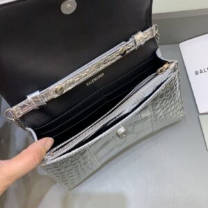 Replica Balenciaga Hourglass On Chain Silver - high-quality designer bag clone