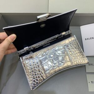 Replica Balenciaga Hourglass On Chain Silver - best quality luxury bag dupe