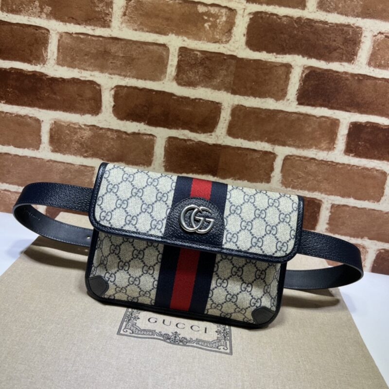 Replica Gucci Ophidia GG Small Waist Blue - top-tier luxury replica shoulder bag