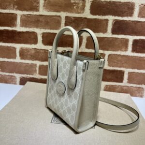 Replica Gucci Ophidia Mini Tote Bag White - realistic designer-inspired fake bag