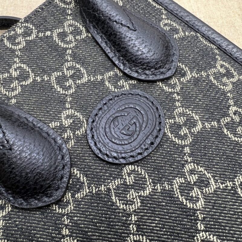 Replica Gucci Ophidia Mini Tote Bag Black Denim - ultra-realistic fake designer tote