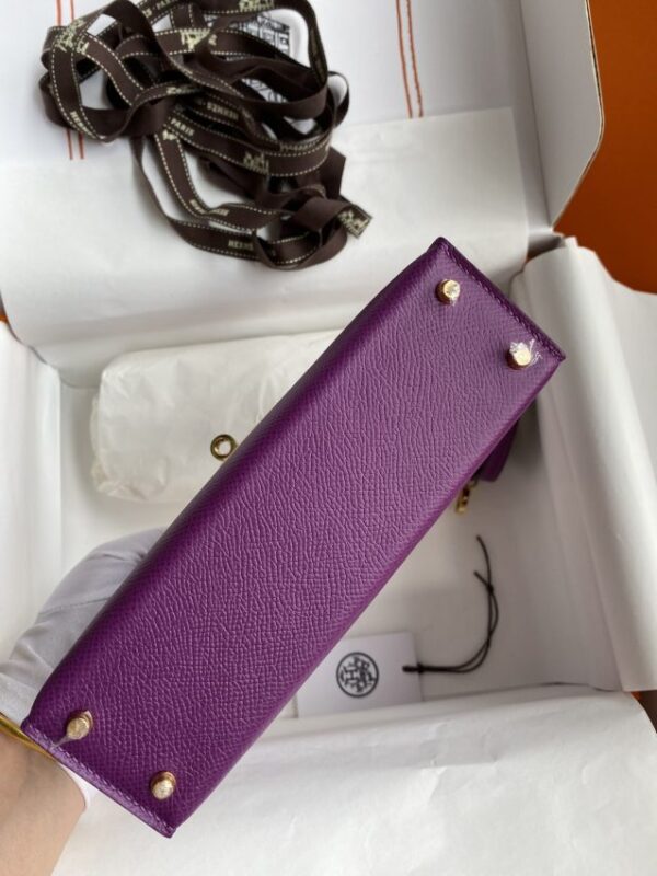 Replica Hermes Kelly Epsom Anemone Purple - high-quality designer bag clone