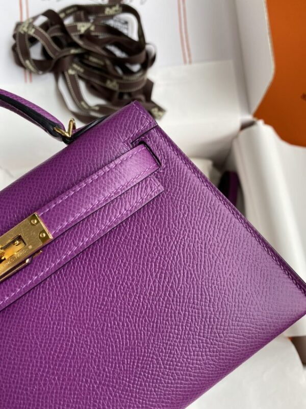 Replica Hermes Kelly Epsom Anemone Purple - high-quality designer bag clone