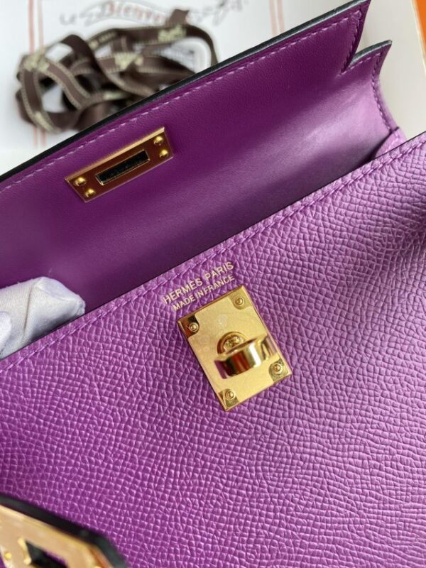 Replica Hermes Kelly Epsom Anemone Purple - premium-grade designer purse dupe