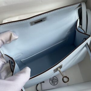 Replica Hermes Kelly Epsom Haze Blue - high-end fake designer purse