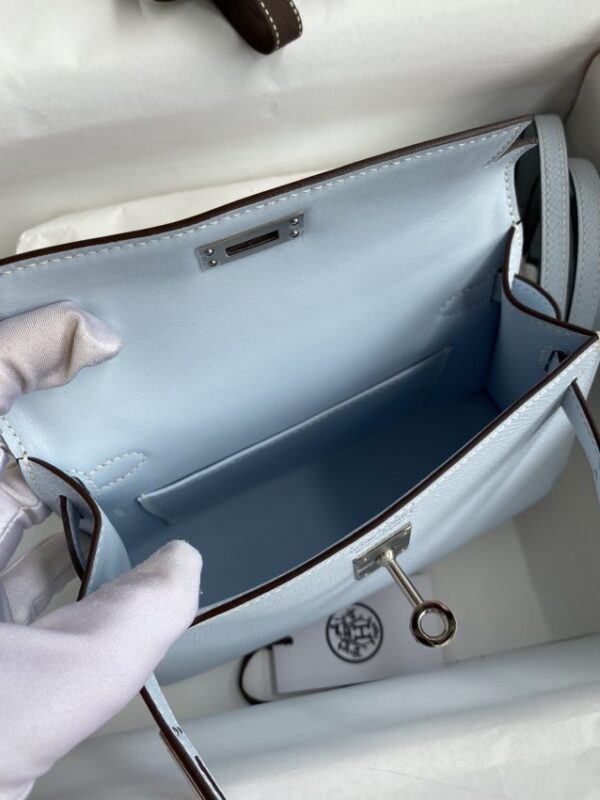 Replica Hermes Kelly Epsom Haze Blue - high-end fake designer purse