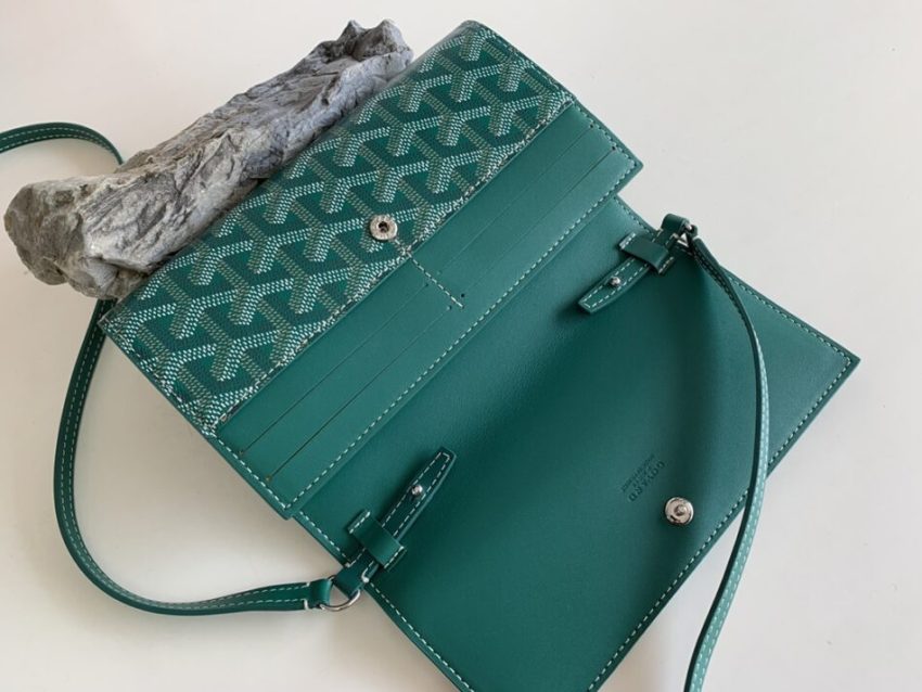 Replica Goyard Varenne Continental Wallet Green - top-tier luxury replica shoulder bag